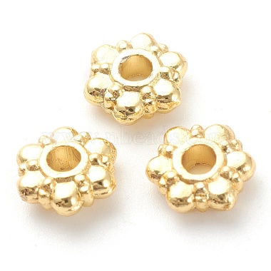 Golden Flower Alloy Spacer Beads