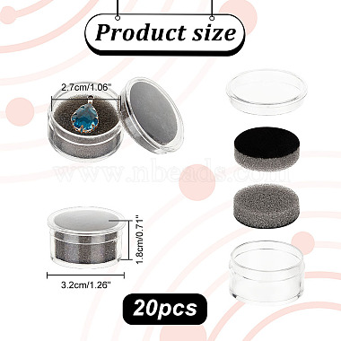 Round Clear Acrylic Loose Diamond Display Boxes(CON-WH0086-073A)-2