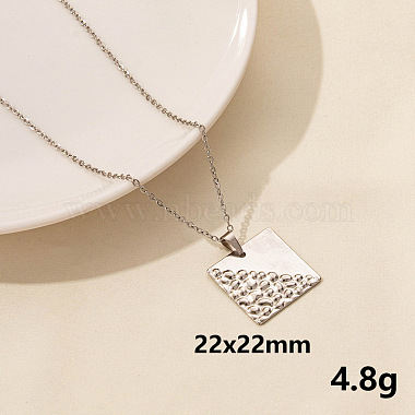 Square Stainless Steel Necklaces