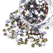 Glass Flat Back Rhinestone Cabochons, Back Plated, Faceted Half Round, Colorful, SS20, 4.6~4.8x2mm, about 1440pcs/bag(RGLA-S002-20SS-03)