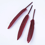 Goose Feather Costume Accessories, Dyed, Dark Red, 100~175x13~25mm(FIND-Q056-02)