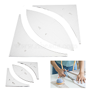 4/8 Inch Transparent Acrylic Quilting Templates, Quilting Rulers, Quilting Frames, for Applying Vinyl & Sublimation Designs On Shirts, Mixed Shapes, Clear, 11.25~30.3x5.8~30.2x0.28cm, 6pcs/set(DIY-WH0381-002)