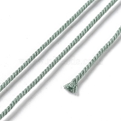 Polyester Twisted Cord, Round, for DIY Jewelry Making, Cadet Blue, 1.2mm, about 38.28 Yards(35m)/Roll(OCOR-G015-01B-38)