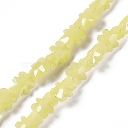 Electroplate Glass Beads Strands, Faceted, Bear, Yellow, 8.5x9.5x4mm, Hole: 1mm, about 80pcs/strand, 25.20 inch(64cm)(GLAA-C023-04A)