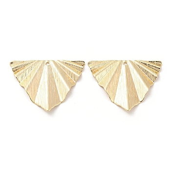 Rack Plating Brass Pendants, Triangle Charm, Real 18K Gold Plated, 22x29x2.5mm, Hole: 1.4mm