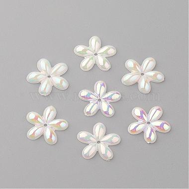 14mm White Flower Acrylic Beads