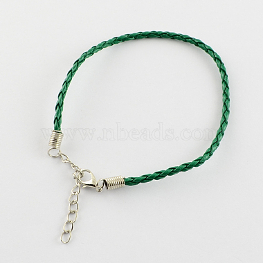 Green Imitation Leather Bracelet Making