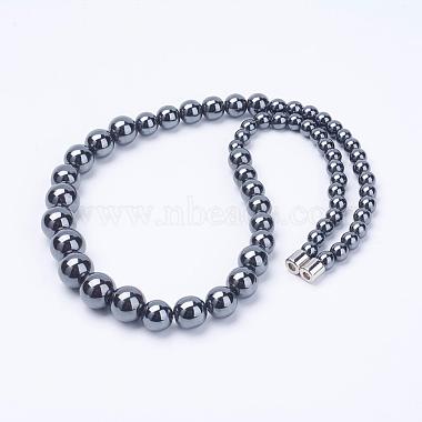 Electroplate Magnetic Synthetic Hematite Jewelry Sets(SJEW-G060-03A)-2