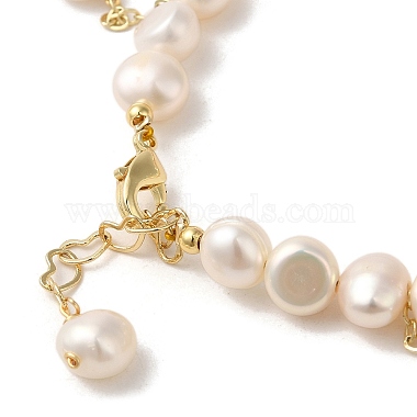 Natural Pearl Beads Charm Bracelets(BJEW-C051-50G)-3