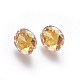 Electroplated Cubic Zirconia Pointed Back Cabochons(ZIRC-I024-8x10-03)-2
