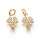 Brass Micro Pave Cubic Zirconia Charms(ZIRC-J021-12G-RS)-1