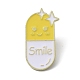 Brosche in Pillenform aus Legierung mit Lächeln(JEWB-R021-01A)-1