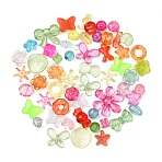 Plastic Beads, Mixed Shapes, Mixed Color, 7~23x5~23x2~10mm, Hole: 1~3.5mm, about 1724pcs/500g(KY-Z003-28)
