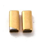 Ion Plating(IP) 304 Stainless Steel Beads, Rectangle, Real 18K Gold Plated, 10x5x5mm, Hole: 4.2x4.2mm(STAS-H179-04G-G)