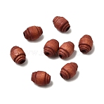 Natural Wood Beads, Dyed, Barrel, Sienna, 9.5x7.5mm, Hole: 2.5~3mm(WOOD-A026-08)