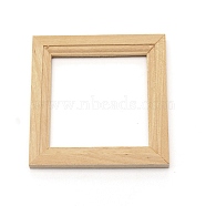 Square Birch Wood Photo Frame, Miniature Furniture Model, for Dollhouse Accessories Pretending Prop Decorations, BurlyWood, 57x57x6mm(DIY-WH0259-85A)