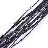 Round Elastic Cord, Black, 0.8mm, about 22m/Bundle(EW-WH0008-09)