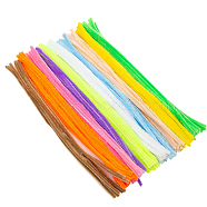 DIY Plush Sticks, Chenille Stems, Pipe Cleaners, Kid Craft Material, Mixed Color, 300mm, 100pcs/bag(KICR-PW0002-01E)