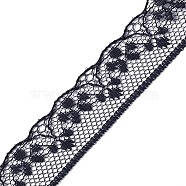 Lace Trim Nylon String Threads for Jewelry Making, Black, 5/8 inch(15mm), 2.5yards/bag(2.286m/bag)(X-OCOR-I001-210)