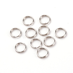 201 Stainless Steel Split Ring, Lure Tackle Connector, Fishing Accessory, Stainless Steel Color, 8x1.5mm, 6.5mm Inner Diameter(STAS-WH0026-03G)