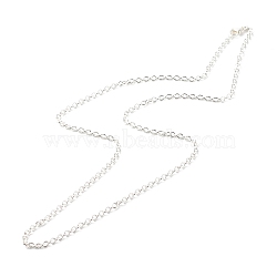 304 Stainless Steel Chain Necklaces, with Lobster Claw Clasps, Silver, 23.6 inch(60cm)(NJEW-JN03523-03)