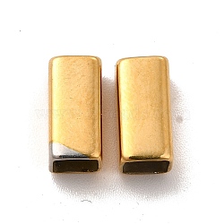 Ion Plating(IP) 304 Stainless Steel Beads, Rectangle, Real 18K Gold Plated, 10x5x5mm, Hole: 4.2x4.2mm(STAS-H179-04G-G)