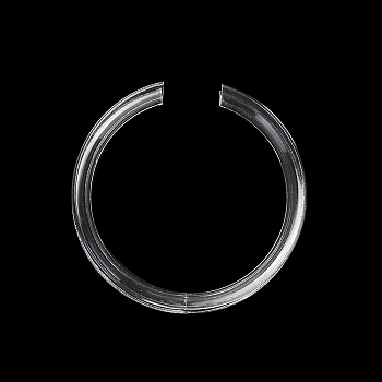 Transparent Plastic Single Bracelet Display Rings, Clear, 5.7x0.9cm