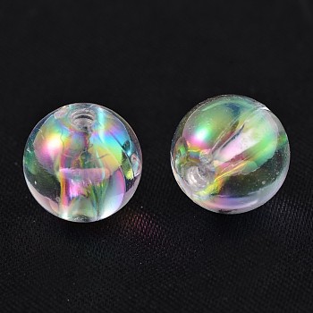 Eco-Friendly Transparent Acrylic Beads, Round, AB Color, Clear AB, 8mm, Hole: 1.5mm, about 2000pcs/500g