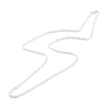 304 Stainless Steel Chain Necklaces, with Lobster Claw Clasps, Silver, 23.6 inch(60cm)