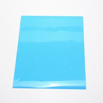 PU Heat Transfer Film, for Garment Accessories, Rectangle, Deep Sky Blue, 305x250x0.3mm