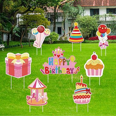 Plastic Yard Signs Display Decorations(DIY-WH0248-026)-7