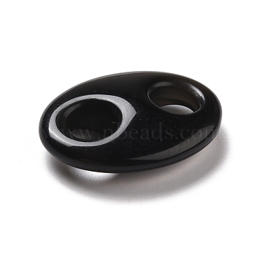 Natural Obsidian Connector Charms(G-P467-01E)-3