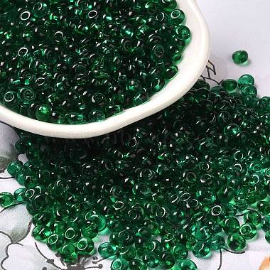 Dark Green Teardrop Glass Beads