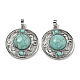 pendentifs synthétiques turquoise vert(G-Q158-03T)-1