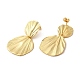 Brass Leaf Dangle Stud Earrings(EJEW-G382-01G)-2