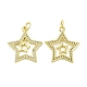 Brass Micro Pave Cubic Zirconia Pendants(KK-E068-VB107)-1