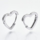 Boucles d'oreilles huggie huggie en laiton micro pave clair(EJEW-S201-233P-NR)-1