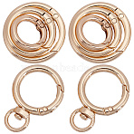 6Pcs 3 Styles Alloy Spring Gate Rings, with Rings, Light Gold, 39~39.5x27x5.5~6mm, Hole: 9~9.5x5~5.5mm, 2 sets/style(FIND-SC0015-14)