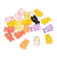 Bear Resin Cabochons, for Photo Pendant Craft Jewelry Making, Mixed Color, 12.5x7x4mm(CRES-N007-32)