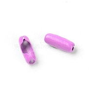 Iron Ball Chain Connectors, Column, Violet, 8.5x3mm, 10pcs/bag(IFIN-TAC0002-19B)