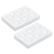 Porcelain Reaction Plate, for Lab Supplies, White, 7.9x5.4x1.3cm, Inner Diameter: 20mm(TOOL-OC0001-20)