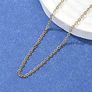 Trendy Unisex 304 Stainless Steel Cable Chain Necklaces, with Lobster Clasps, Golden, 17.7 inch(45cm), 1.5mm(X-NJEW-M047-02)