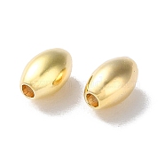 Brass Beads, Rice, Real 18K Gold Plated, 5x3mm, Hole: 1mm(KK-F867-36G)