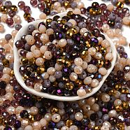 Glass Beads, Faceted, Rondelle, Purple, 6x5mm, Hole: 1mm, about 2360pcs/500g(EGLA-A034-LM6mm-13)