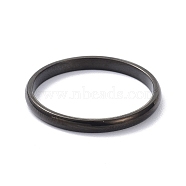 2mm Polished Plain Dome Finger Ring for Girl Women, 304 Stainless Steel Rings, Electrophoresis Black, US Size 6(16.5mm)(RJEW-C012-05C-EB)