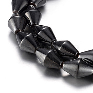 Magnetic Synthetic Hematite Bead Strands, Grade A, Bicone, Original Color, 12x8mm, Hole: 1mm, about 33pcs/strand, 15.7 inch(40cm)(G-A164-09C)