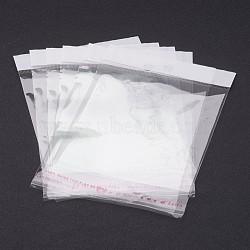 Pearl Film Cellophane Bags, OPP Material, Self-Adhesive Sealing, with Hang Hole, Clear, 15x10cm, Unilateral thickness: 0.023mm, Inner measure: 12x10cm(X-T02H1012)