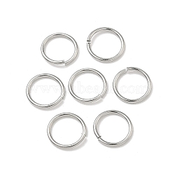 Tarnish Resistant 304 Stainless Steel Open Jump Rings Jewelry Findings, Saw Cut Seamless Round, Stainless Steel Color, 18 Gauge, 10x1mm, Inner Diameter: 8mm, about 1500pcs/bag(J0R7Z011-A)