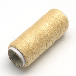 402 Polyester Sewing Thread Cords for Cloth or DIY Craft, Wheat, 0.1mm, about 120m/roll, 10rolls/bag(OCOR-R027-29)