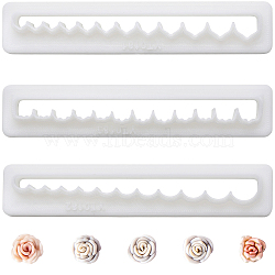 3Pcs 3 Styles Wavy Edge Resin Clay Cutters, Clay Modeling Tool, White, 6.7x1.25x1.1cm, Inner Diameter: 5.9x0.5cm, 1pc/style(DIY-CP0010-33)